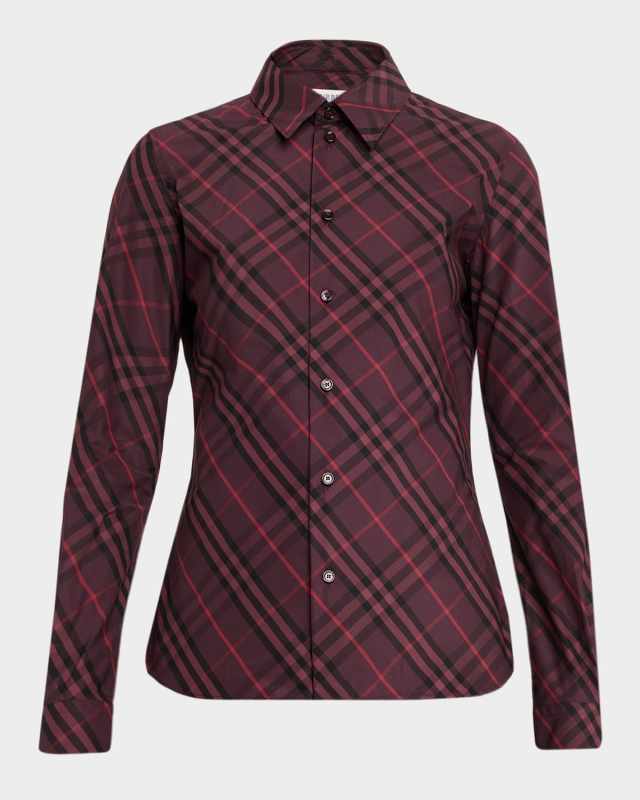 Simone Check Button-Down Shirt